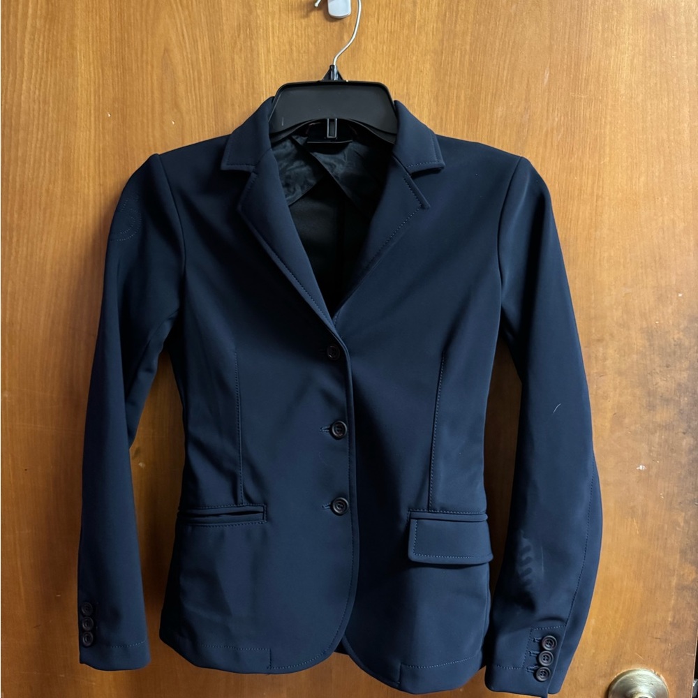Cavalleria toscana girls 12 navy show coat jacket small mark on the sleeve